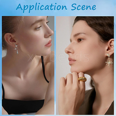 20Pcs Alloy Studs Earrings Findings FIND-SC0015-54-1
