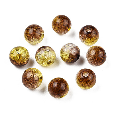 Transparent Crackle Acrylic Beads CACR-N002-16-1