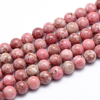 Natural Thulite Beads Strands G-G823-06-8mm-1