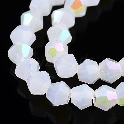 Imitation Jade Electroplate Glass Beads Strands EGLA-A039-J2mm-L06-1