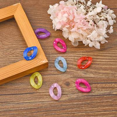 Imitation Jelly Acrylic Linking Rings OACR-S036-001B-E-1