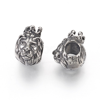 316 Surgical Stainless Steel European Beads STAS-E446-12AS-1