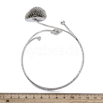 PincushionAlloy Arm Cuff Bangles for Girl Women AJEW-A063-01B-P-1