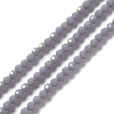 Faceted(32 Facets) Glass Beads Strands EGLA-J042-36A-03-1