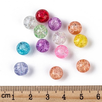Transparent Crackle Glass Beads CCG-R001-8mm-M-1