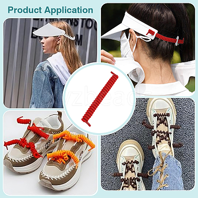Polyester with Latex Silk Replacement Visor Curl  Cord DIY-WH0888-579B-1
