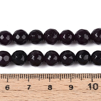 Dyed Natural White Jade Beads Strands G-T139-8mm-60-02-1