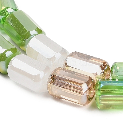 Electroplated Glass Beads Strands EGLA-P067-01A-04-1