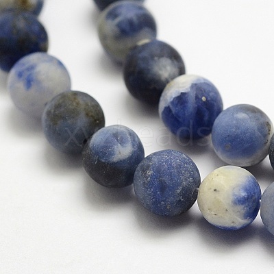 Natural Sodalite Beads Strands G-J364-01-4mm-1