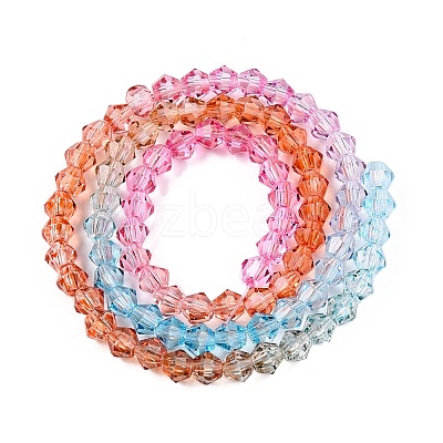Gradient Color Baking Paint Glass Bead Strands DGLA-A039-T2mm-A016-1