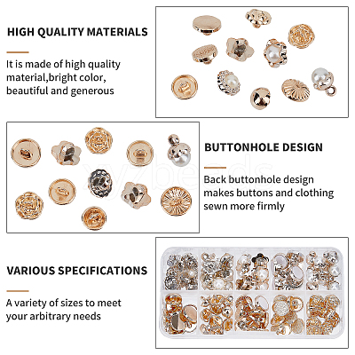 Plastic Shank Buttons WOOD-WH0107-71-1
