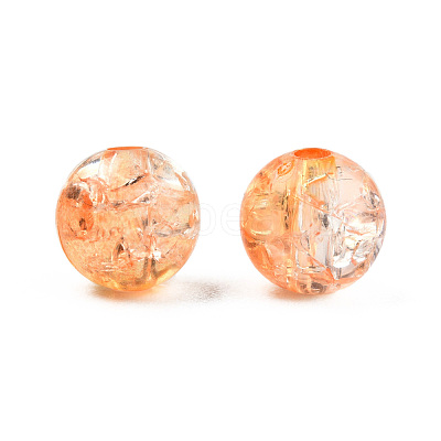 Transparent Crackle Acrylic Beads CACR-N002-08A-1