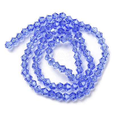 Transparent Electroplate Glass Beads Strands GLAA-F029-2mm-C07-1