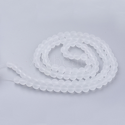 Baking Paint Transparent Glass Bead Strands GLAA-S031-8mm-13-1