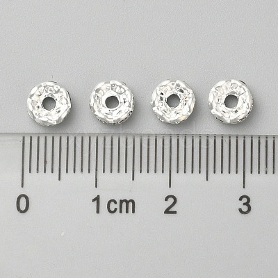 Brass Grade A Crystal Rhinestone Spacer Beads RB-A006-6MM-S-1