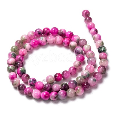 Natural Persian Jade Beads Strands G-G032-6mm-10-1