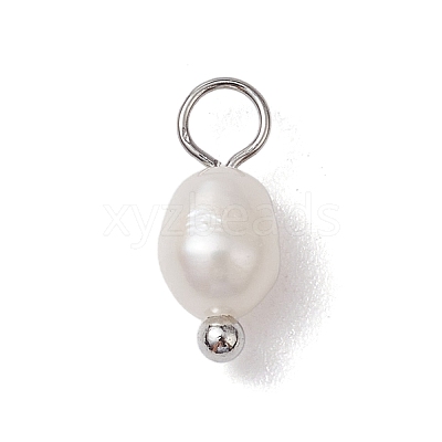 Natural Freshwater Pearl Potato Charms PALLOY-JF03202-02-1