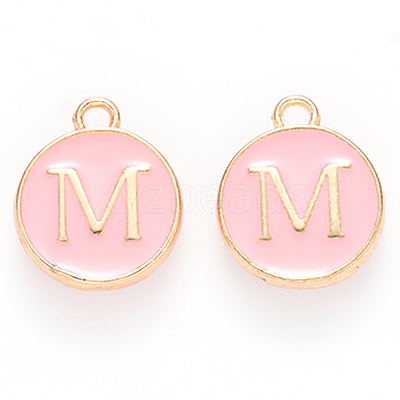 Golden Plated Alloy Enamel Charms ENAM-S118-07M-1