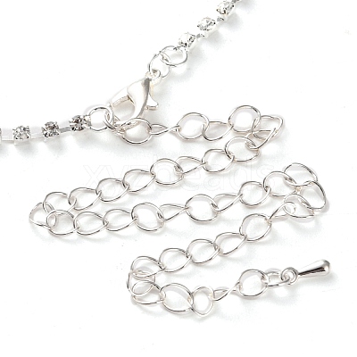 Alloy Rhinestone Necklaces & Stud Earring Sets for Women SJEW-U001-01P-01-1