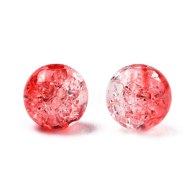 Transparent Crackle Acrylic Beads CACR-N002-27B-1