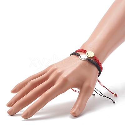 Nylon Thread Braided Bead Bracelet BJEW-JB06573-1