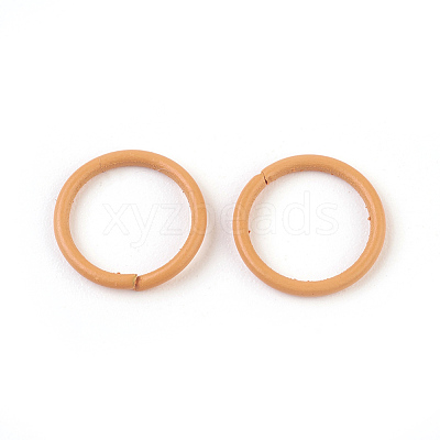 Spray Painted Iron Open Jump Rings X-IFIN-F149-B03-1