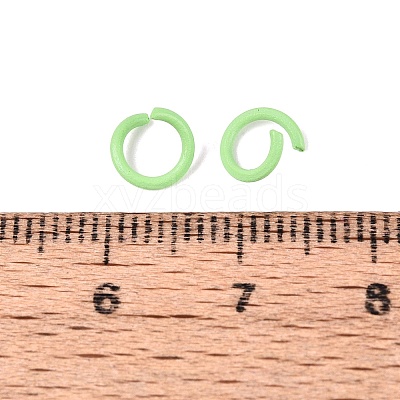 Spray Painted Iron Open Jump Rings IFIN-T017-04C-06-1