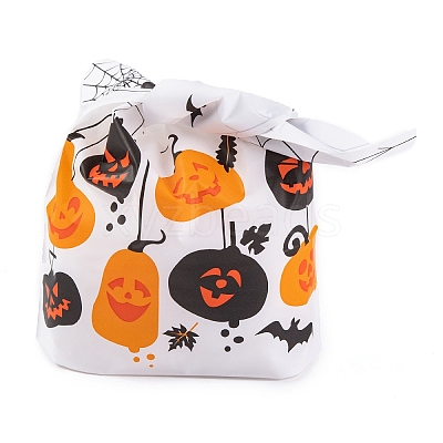 100Pcs Rabbit Shaped Halloween Candy Plastic Bags ABAG-U001-02R-1