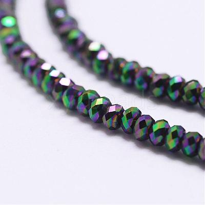 Electroplate Glass Beads Strands EGLA-K010-FP01-1