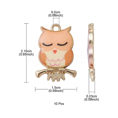 Painted Alloy Pendants PALLOY-YW0001-67-1