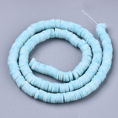 Handmade Polymer Clay Bead Strands CLAY-S094-6mm-B06-1