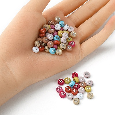 Opaque Mixed Color Acrylic Beads MACR-YW0002-48B-1