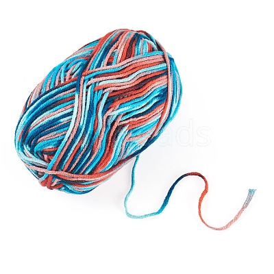 Light Gradient Segment Dyed Polyester Yarn DIY-TADJ0002-005E-1