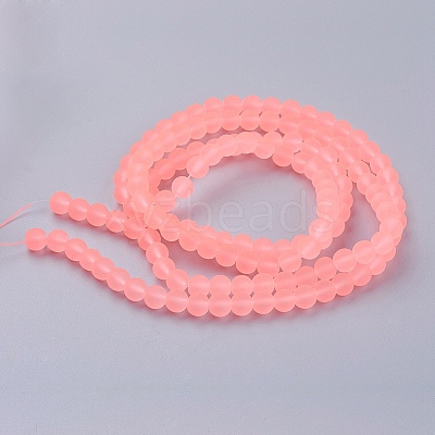 Baking Paint Transparent Glass Bead Strands LS-GLAA-S031-6mm-28-1