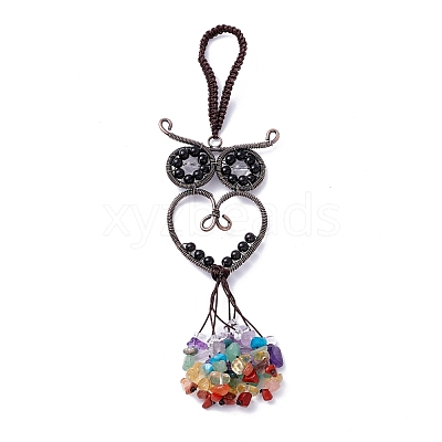 Natural Obsidian Big Pendant Decorations G-P459-05A-1