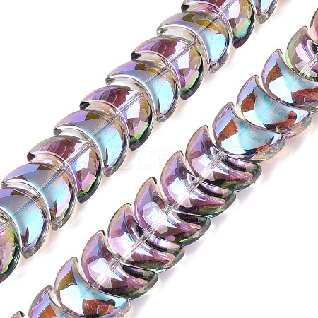 Electroplate Glass Beads Strands EGLA-T021-07G-1