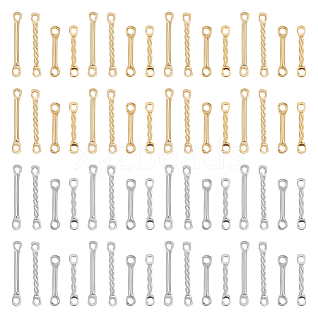 Unicraftale 80Pcs 8 Styles 201 Stainless Steel Connector Charms STAS-UN0055-55-1