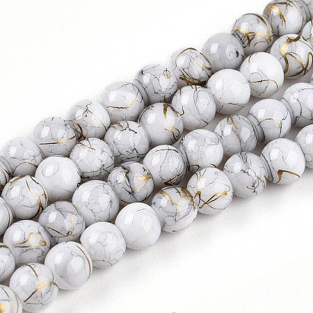 Baking Paint Glass Beads X1-DGLA-N003-6mm-B01-1
