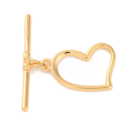 Rack Plating Eco-Friendly Brass Toggle Clasps KK-S403-15G-1