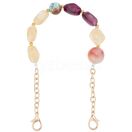 Resin Imitation Agate Bead Bag Handles FIND-WH0191-21A-1