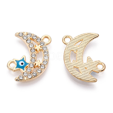 Moon Alloy Enamel Connector Charms ENAM-T013-13KC-01-1