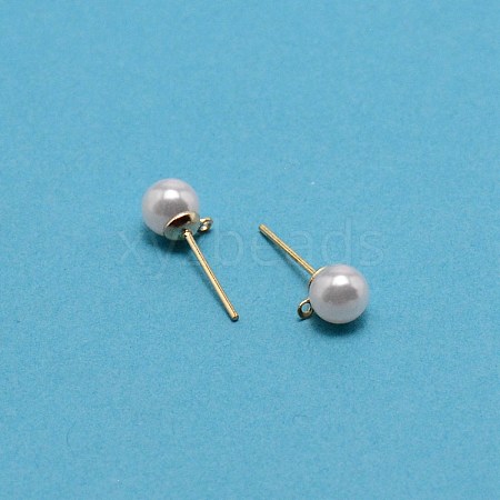 304 Stainless Steel Stud Earring Findings STAS-WH0029-02B-01-1