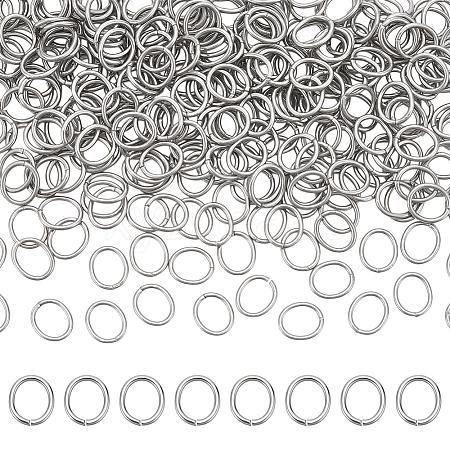 300Pcs 304 Stainless Steel Open Jump Rings STAS-UN0063-41B-1