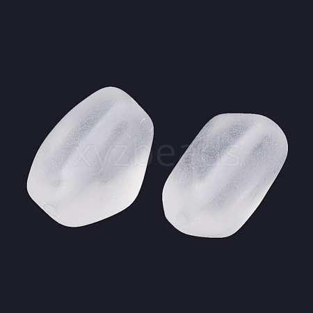 Transparent Frosted Acrylic  Beads FACR-N002-02-1