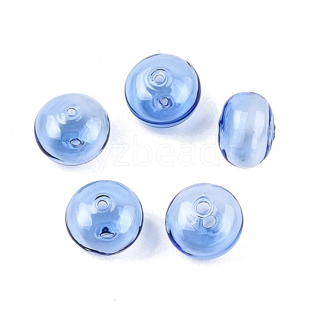 Transparent Handmade Blown Glass Globe Beads GLAA-T012-53G-1