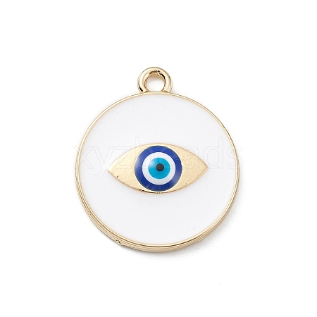 Evil Eye Style Alloy Enamel Pandants ENAM-K068-01G-02-1