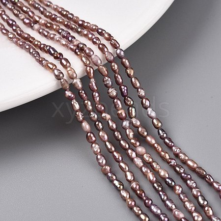 Natural Cultured Freshwater Pearl Beads Strands PEAR-N012-02H-02-1