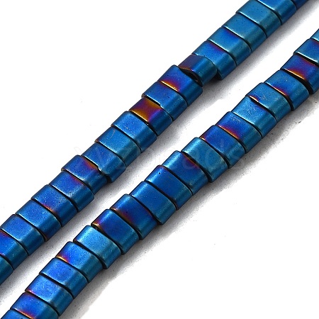 2-Hole Electroplated Synthetic Non-magnetic Hematite Beads Strands G-L613-A01-01G-1