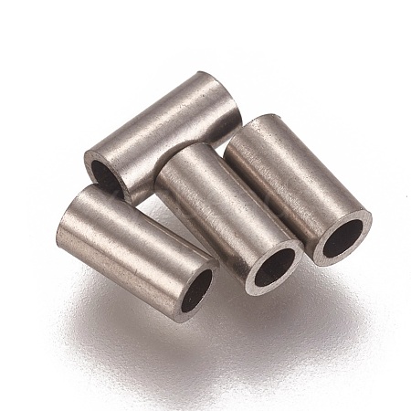 Tarnish Resistant 304 Stainless Steel Tube Beads STAS-L216-23E-P-1