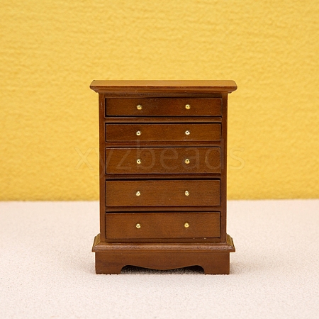 Wooden Five-Drawer Cabinet Miniature Ornaments PW-WGA66F2-02-1